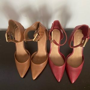 Two pairs of Aldo heels